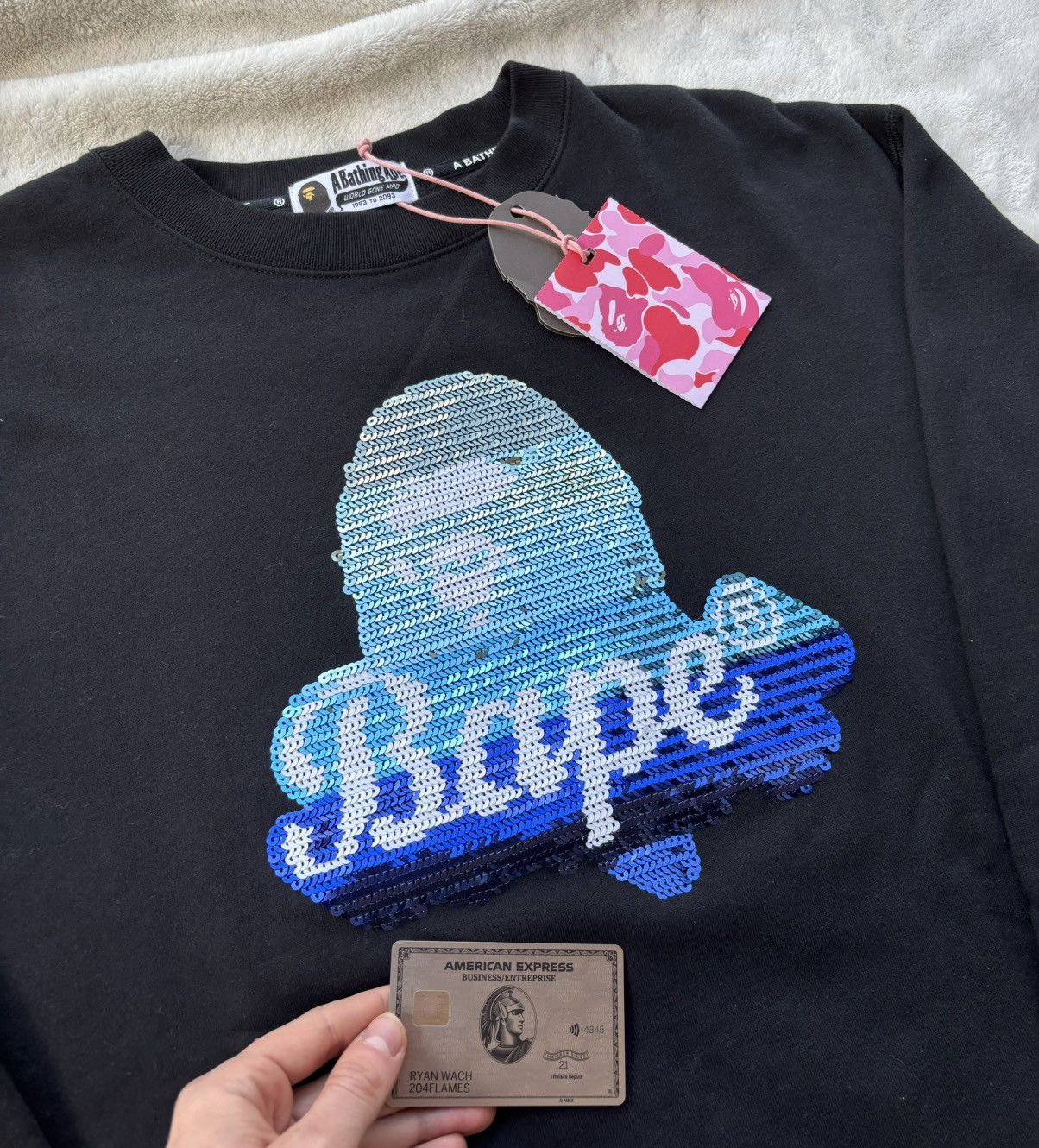 Bape Bape Sequin Logo Crewneck Sweater Size US M / EU 48-50 / 2 - 2 Thumbnail