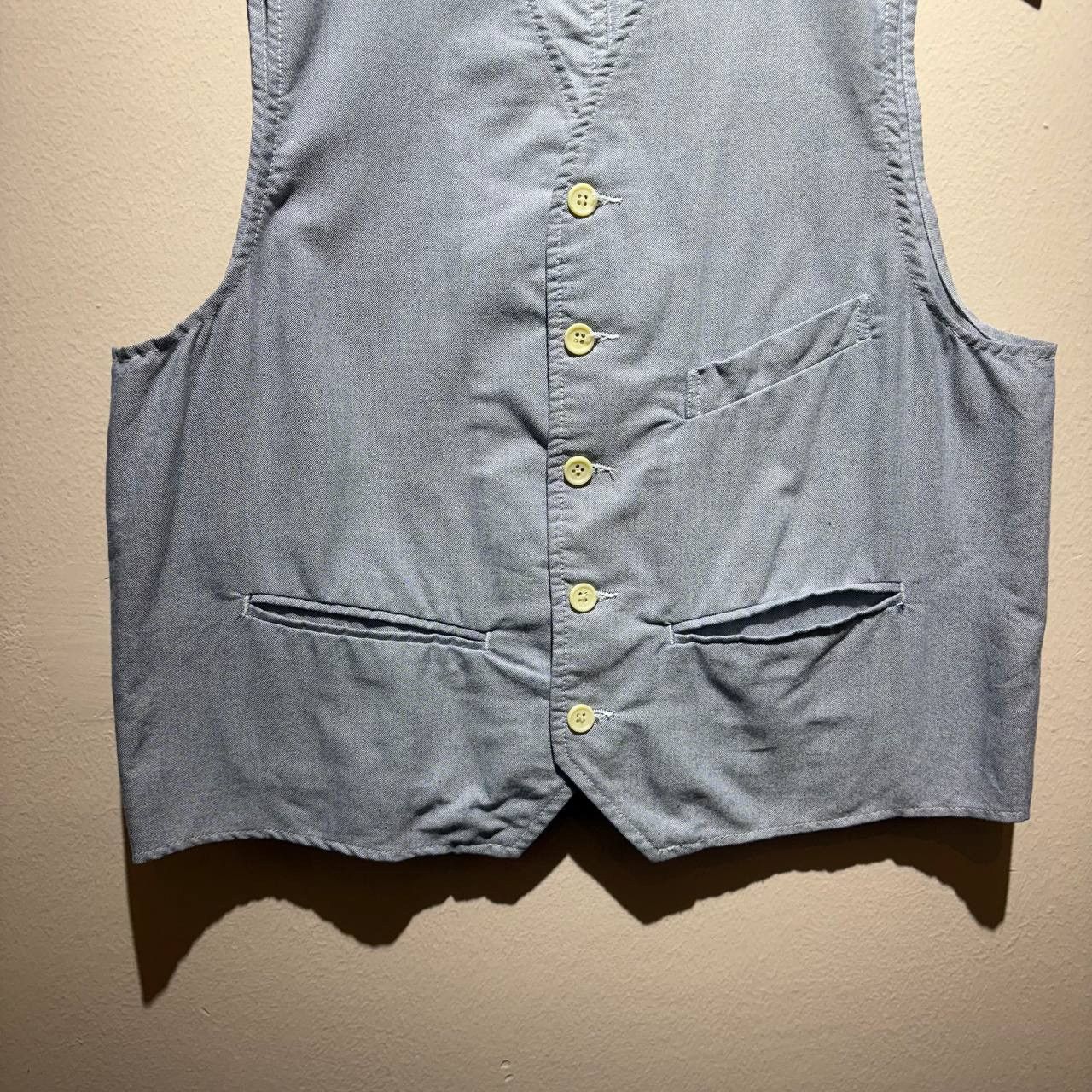 Nepenthes Nepenthes Needles Multi Pocket Blue Cotton Vest Size US M / EU 48-50 / 2 - 4 Thumbnail