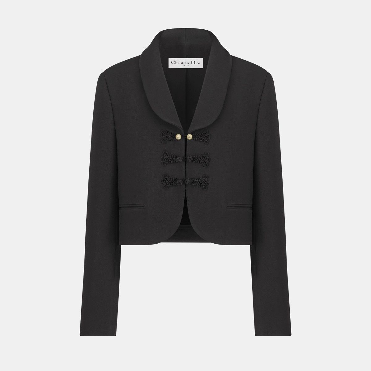 Dior o1bcso1str0225 Jacket with Brandenburg Closure in Black Size M / US 6-8 / IT 42-44 - 1 Thumbnail
