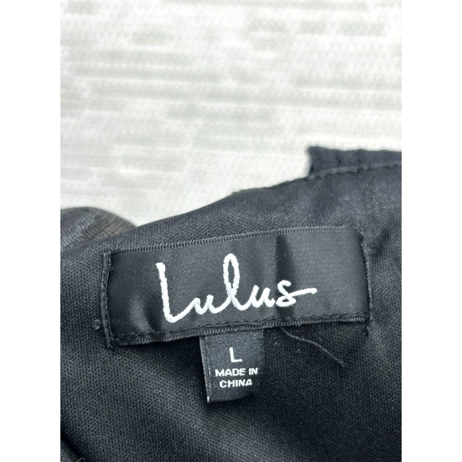Lulus Lulus Dress Womens L Black Cotton Knit Midi Size L / US 10 / IT 46 - 3 Thumbnail