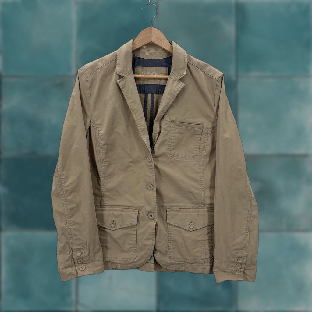 Eddie Bauer Eddie Bauer Blazer Womens 14 Beige Cotton Utility Jacket Legen d Wash? Size XL / US 12-14 / IT 48-50 - 1 Thumbnail