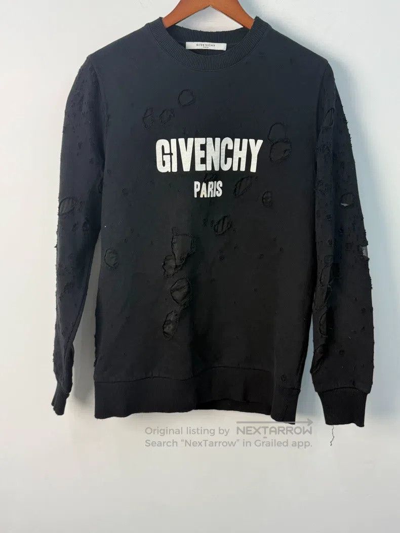 Givenchy Givenchy Distressed Letter Sweatshirt Size US XS / EU 42 / 0 - 1 Thumbnail