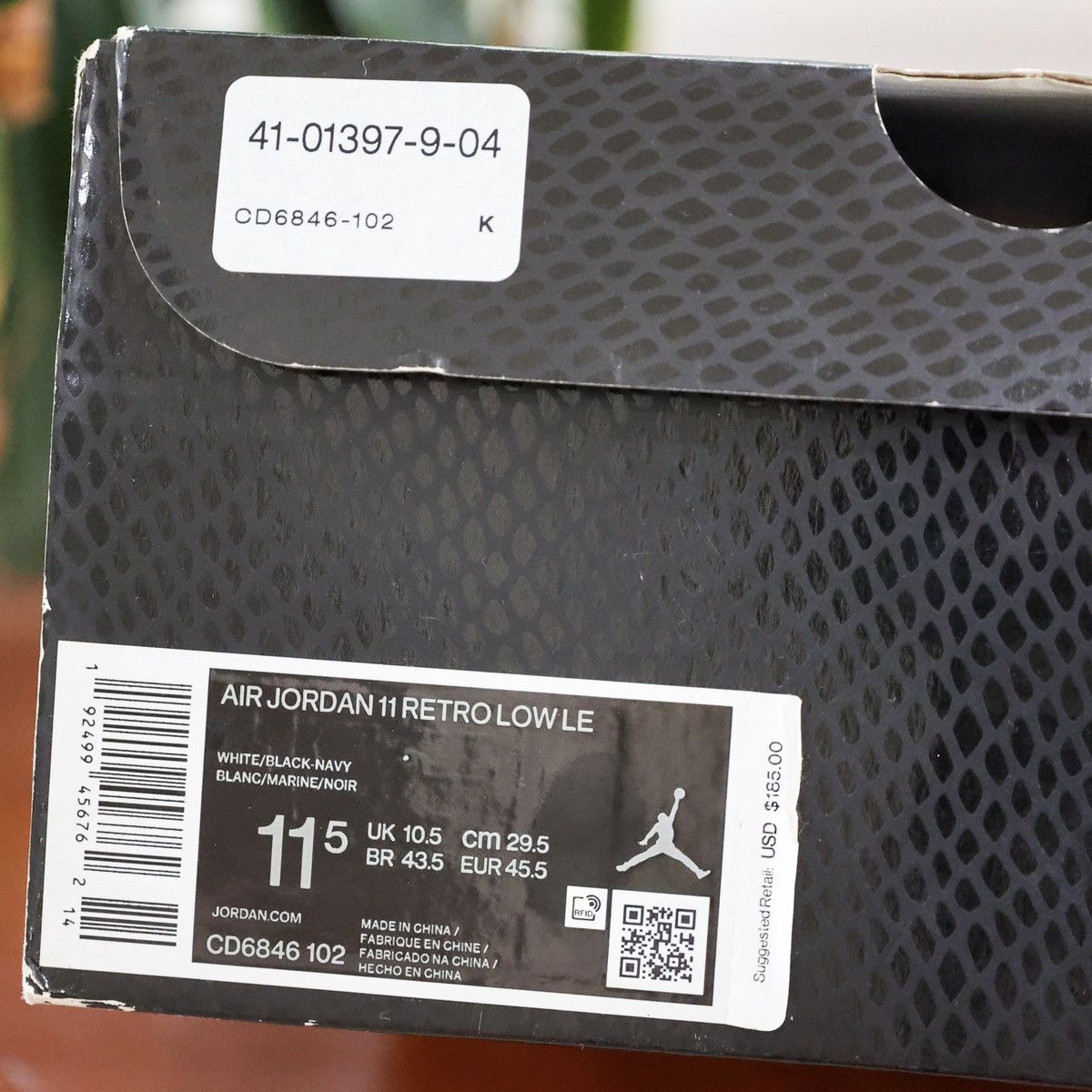 Jordan Brand × Nike Air Jordan 11 Retro Low Navy Snake Skin 2019 Size US 11.5 / EU 44-45 - 7 Thumbnail