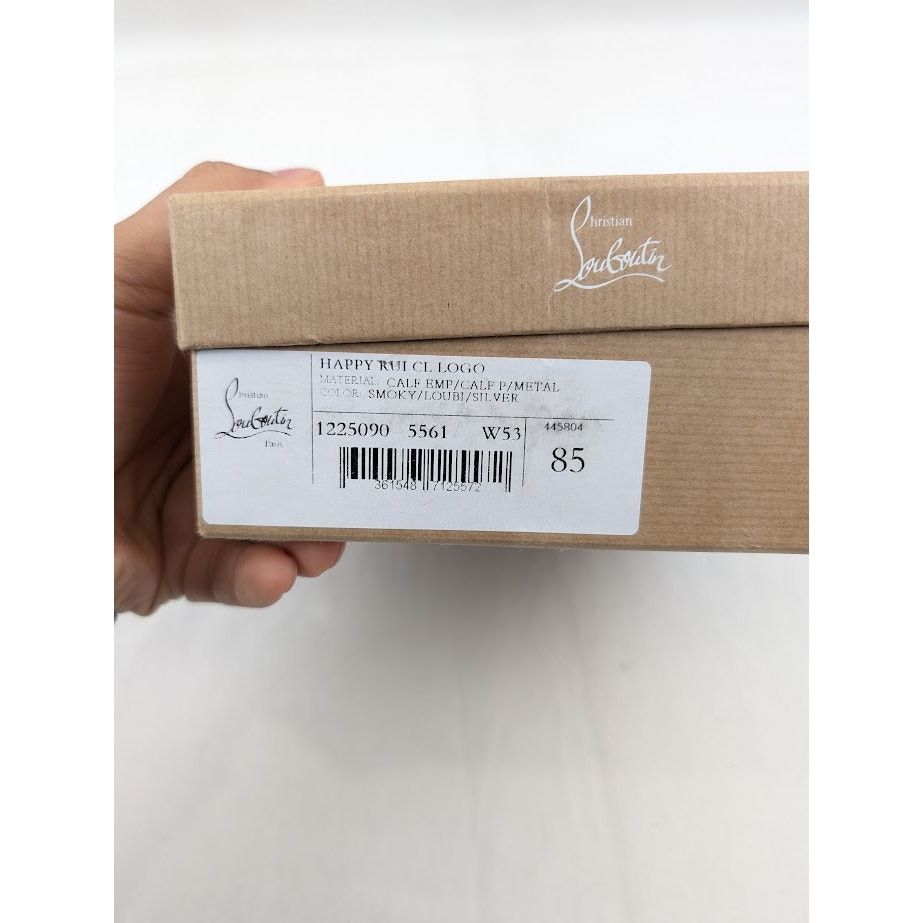 Christian Louboutin o1rshd1 Size: 85 / Happy RUI CL Logo Belt Smoky/Loubi/Silver Size 34 - 16 Thumbnail