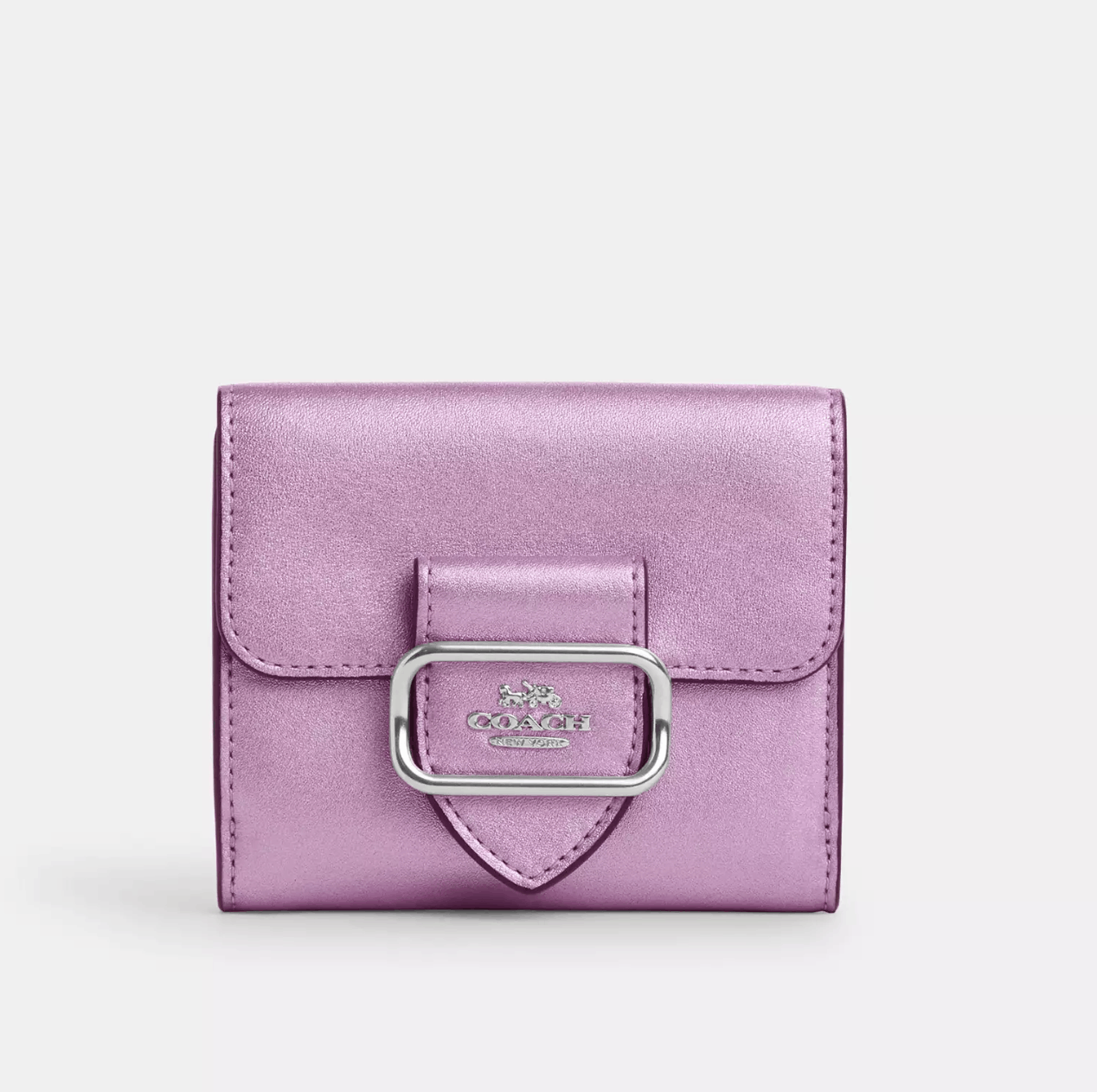Coach Coach Small Morgan Wallet CP462 Metallic Lilac Size ONE SIZE - 9 Thumbnail