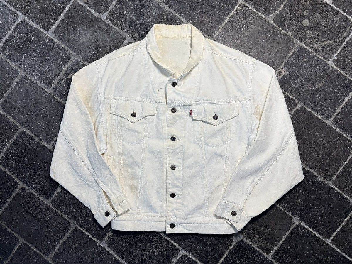 Levi's 1990s Vintage Levi's Denim Jacket White Jean Jacket Size US S / EU 44-46 / 1 - 17 Thumbnail