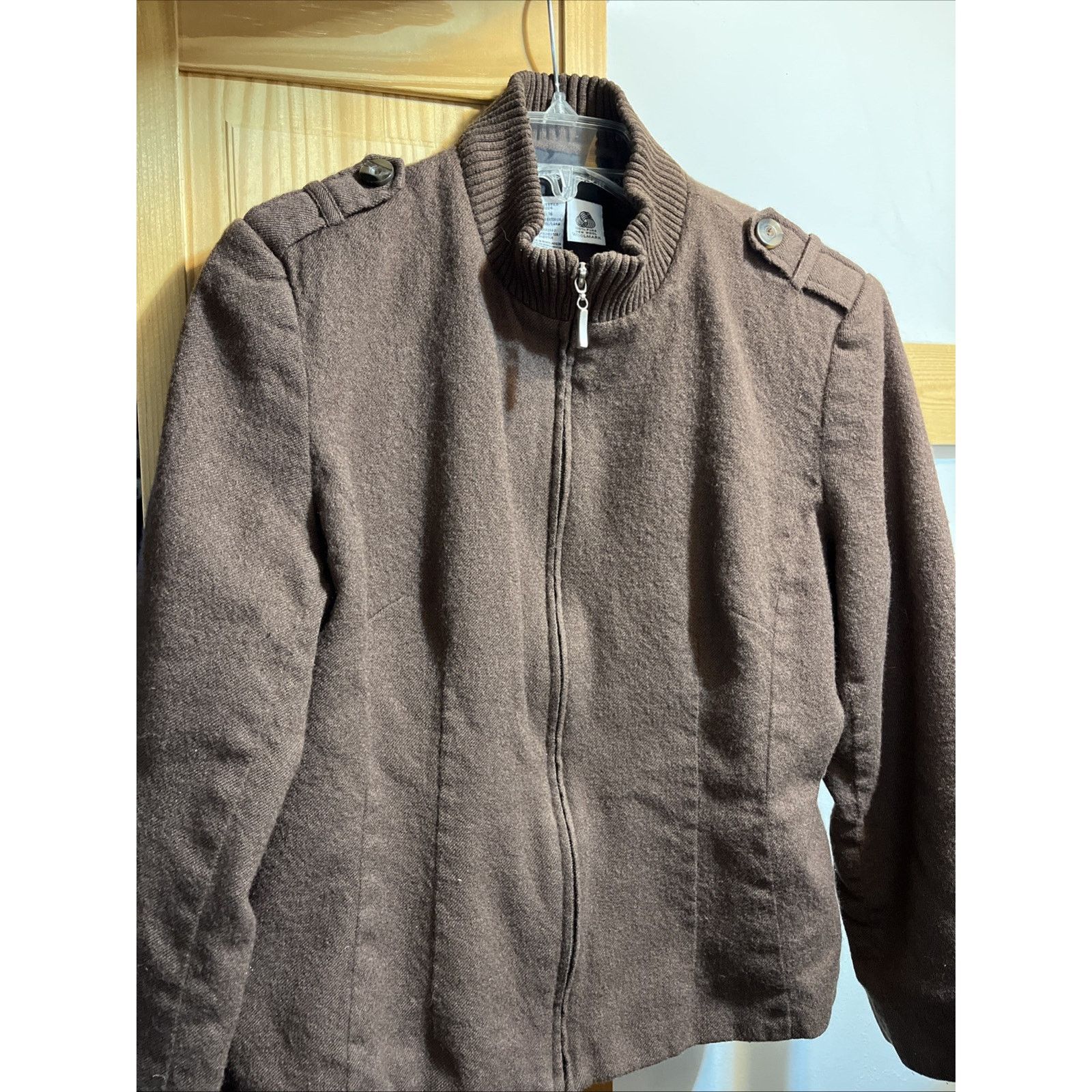 Other Sag Harbor 100% Wool Jacket Womens Size 16 Large Brown VTG Size XXL / US 16-18 / IT 52-54 - 2 Thumbnail