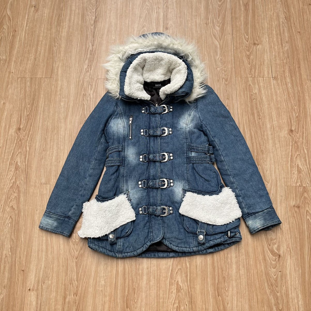 Japanese Brand BACKS JAPAN Cargo Bondage Jacket Denime Fur Faux LGB Style Size M / US 6-8 / IT 42-44 - 2 Thumbnail