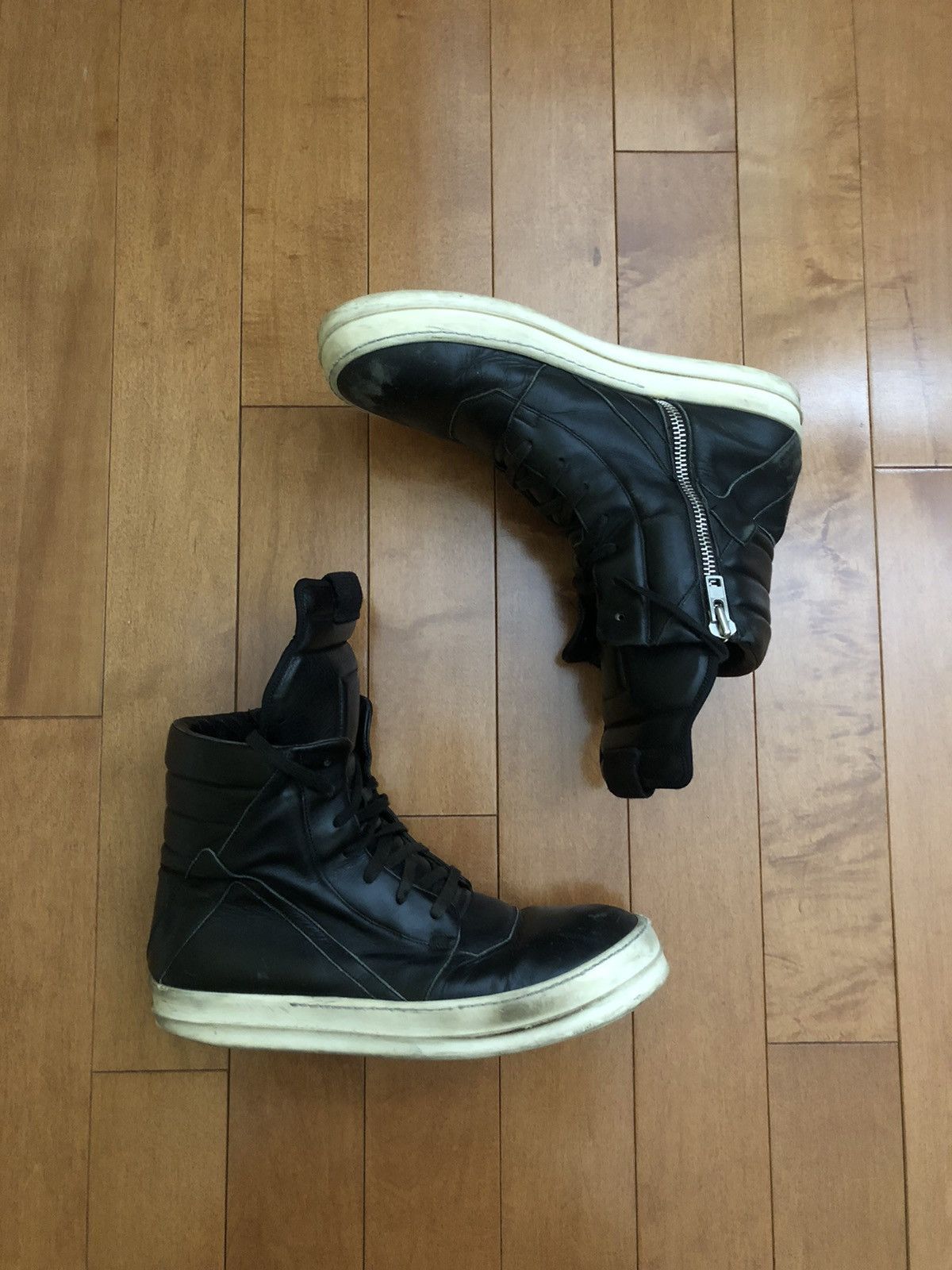 Pre-owned Rick Owens Geobaskets Shoes In Black