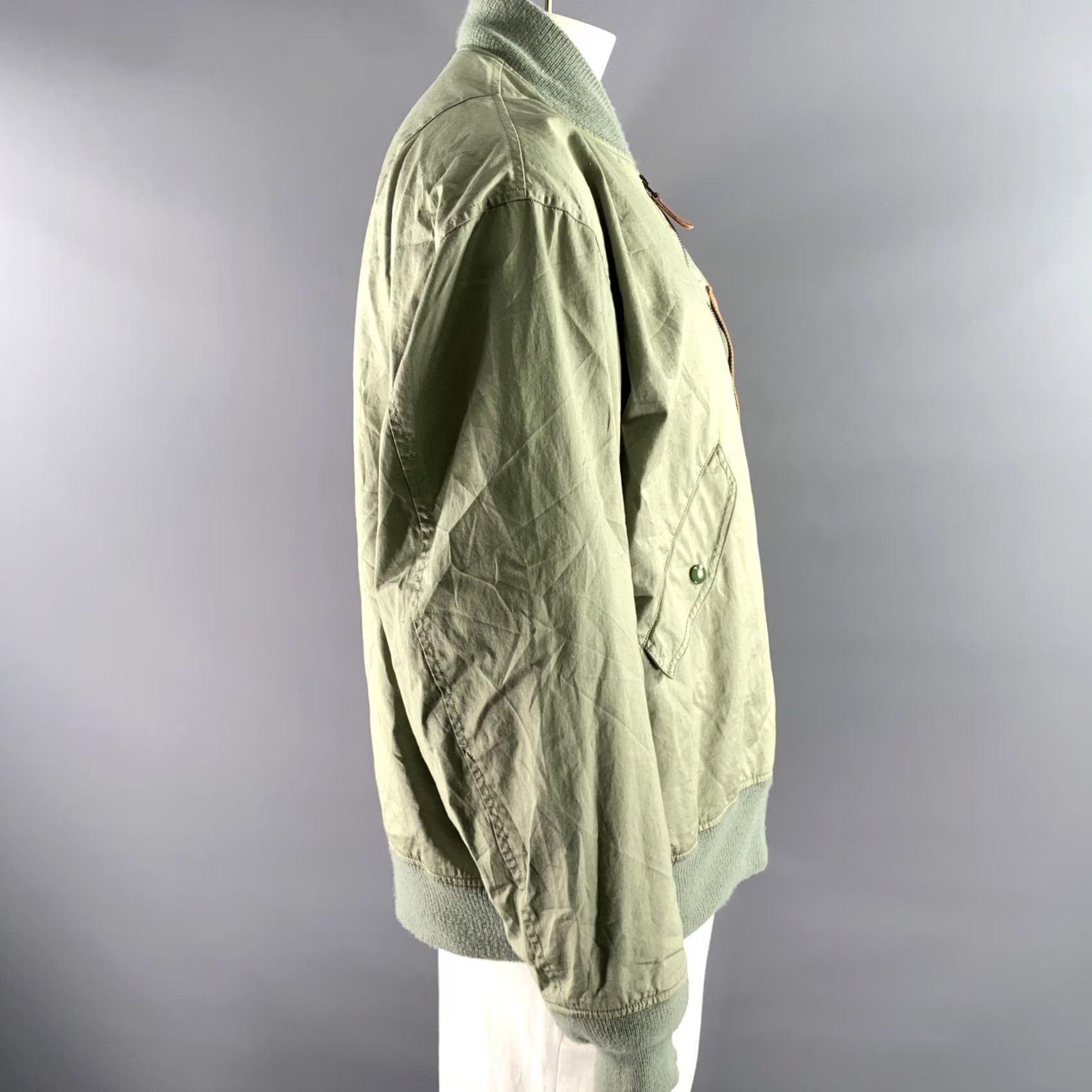 Beams Plus BEAMS PLUS XL Green Sage Cotton Bomber Jacket Mens Size US XL / EU 56 / 4 - 3 Thumbnail