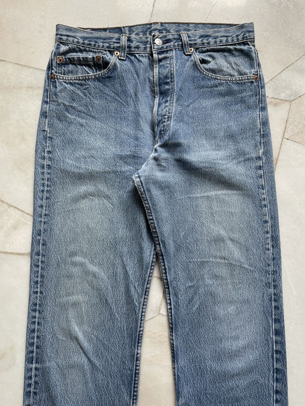 Levi's Vintage 80s Levis 501 light blue washed Jeans 32x30 Size US 32 / EU 48 - 3 Thumbnail