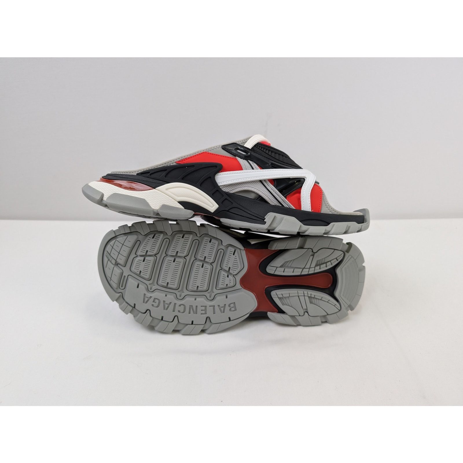Balenciaga o1rshd1 Trcl Slide Slipper in Black/Grey/Red Size US 13 / EU 46 - 13 Thumbnail