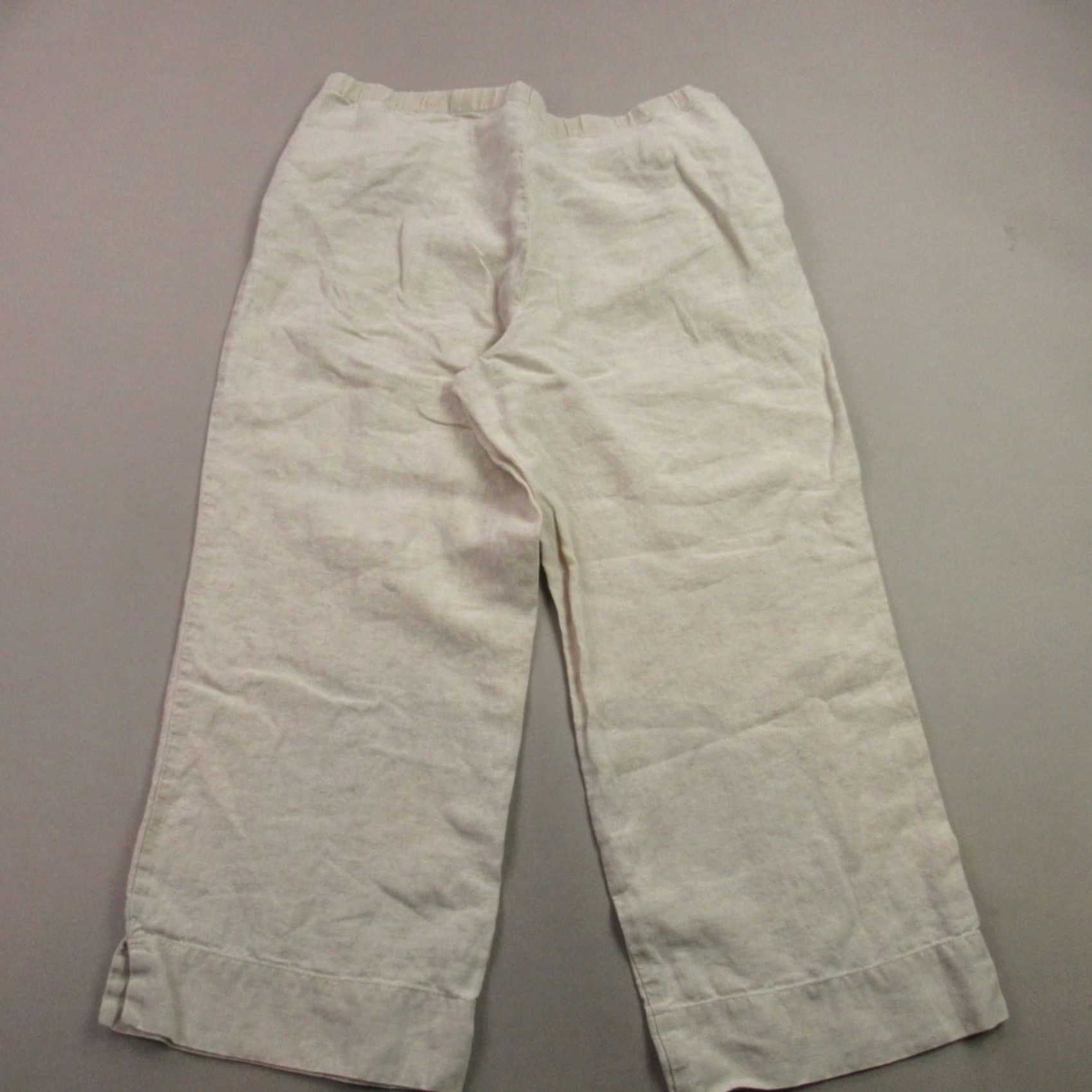 J. Jill J Jill Pants Womens Medium Wide-Leg Casual Lightweight Pockets Chino Beige Size 32" / US 10 / IT 46 - 5 Thumbnail