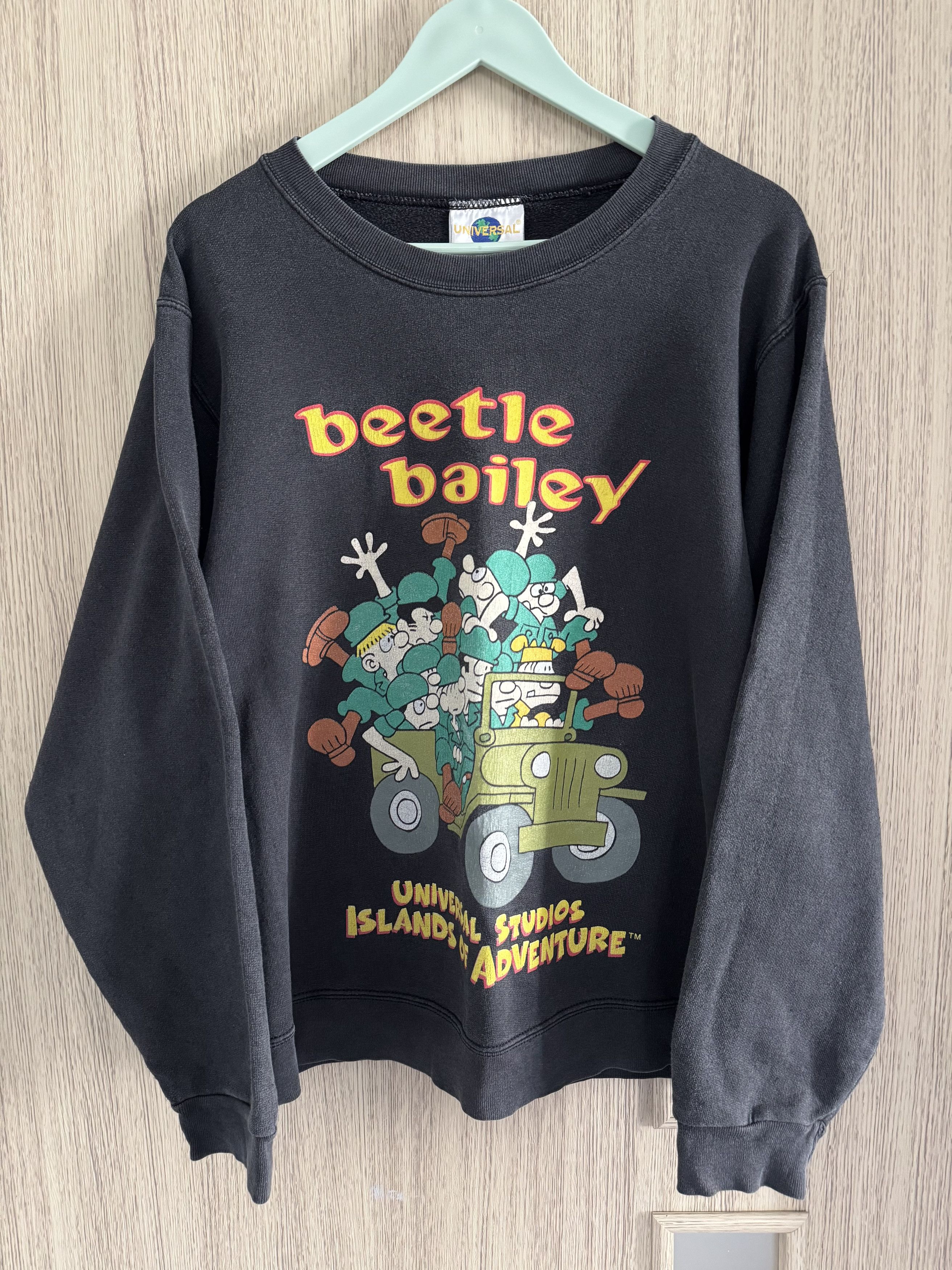 Beetle Bailey Crewneck Sweatshirt Comic Cartoon Vtg USA