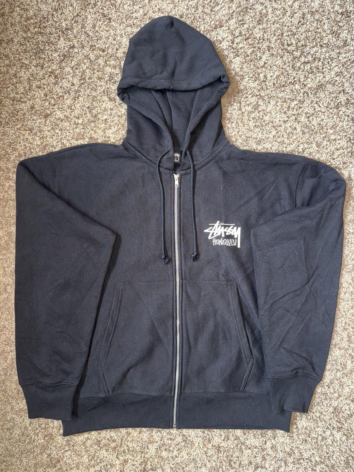 Stussy One Chapter Honolulu Black Full Zip Hoodie