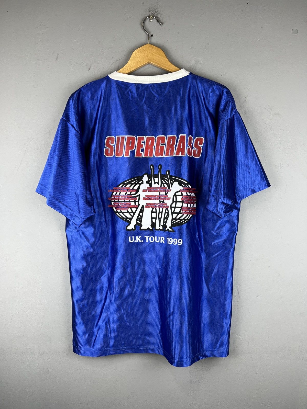 💥RARE💥 SUPERGRASS 1999 U.K TOUR JERSEY BAND TEE Y2K STYLE
