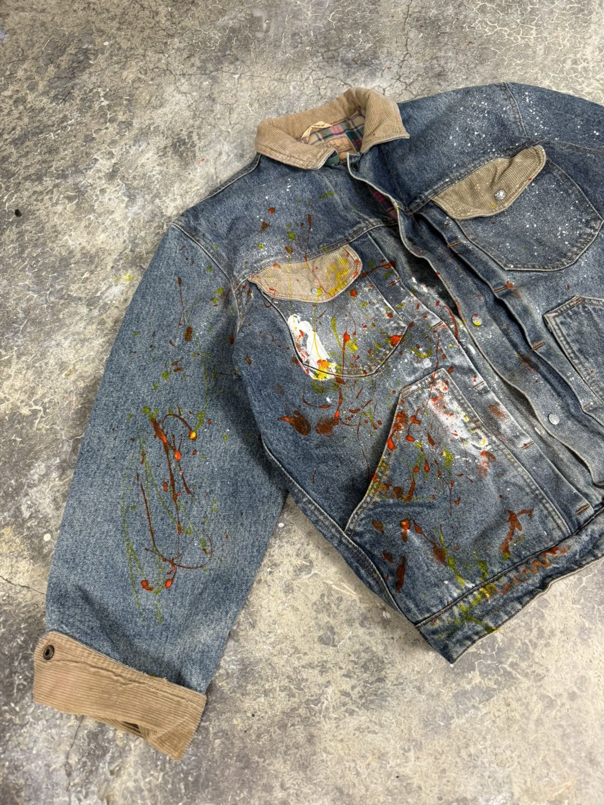 Japanese Brand × Vintage Vintage Painters Denim Jacket Size US L / EU 52-54 / 3 - 2 Thumbnail