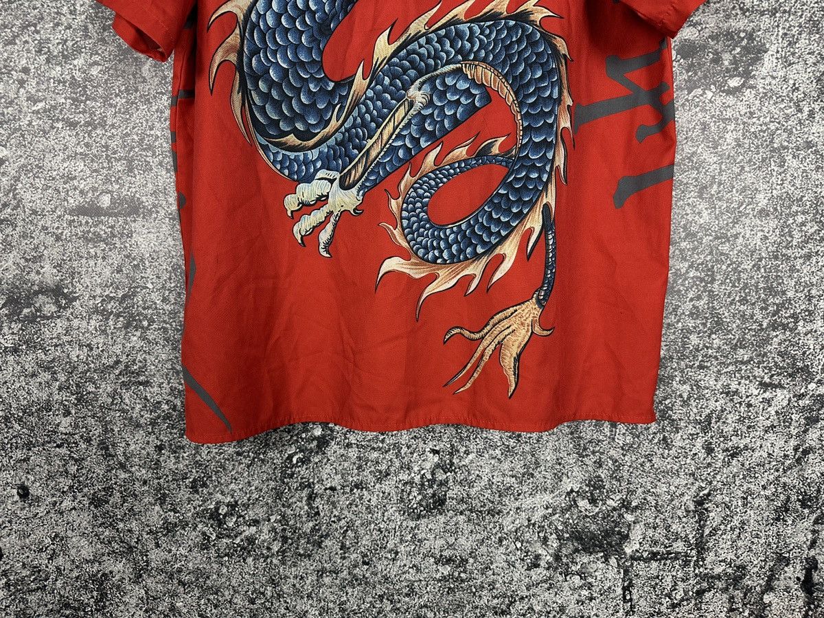 Japanese Brand Dragon Print Y2K Shirt Short Sleeve Button Up Hawaiian Style Size US XL / EU 56 / 4 - 9 Thumbnail