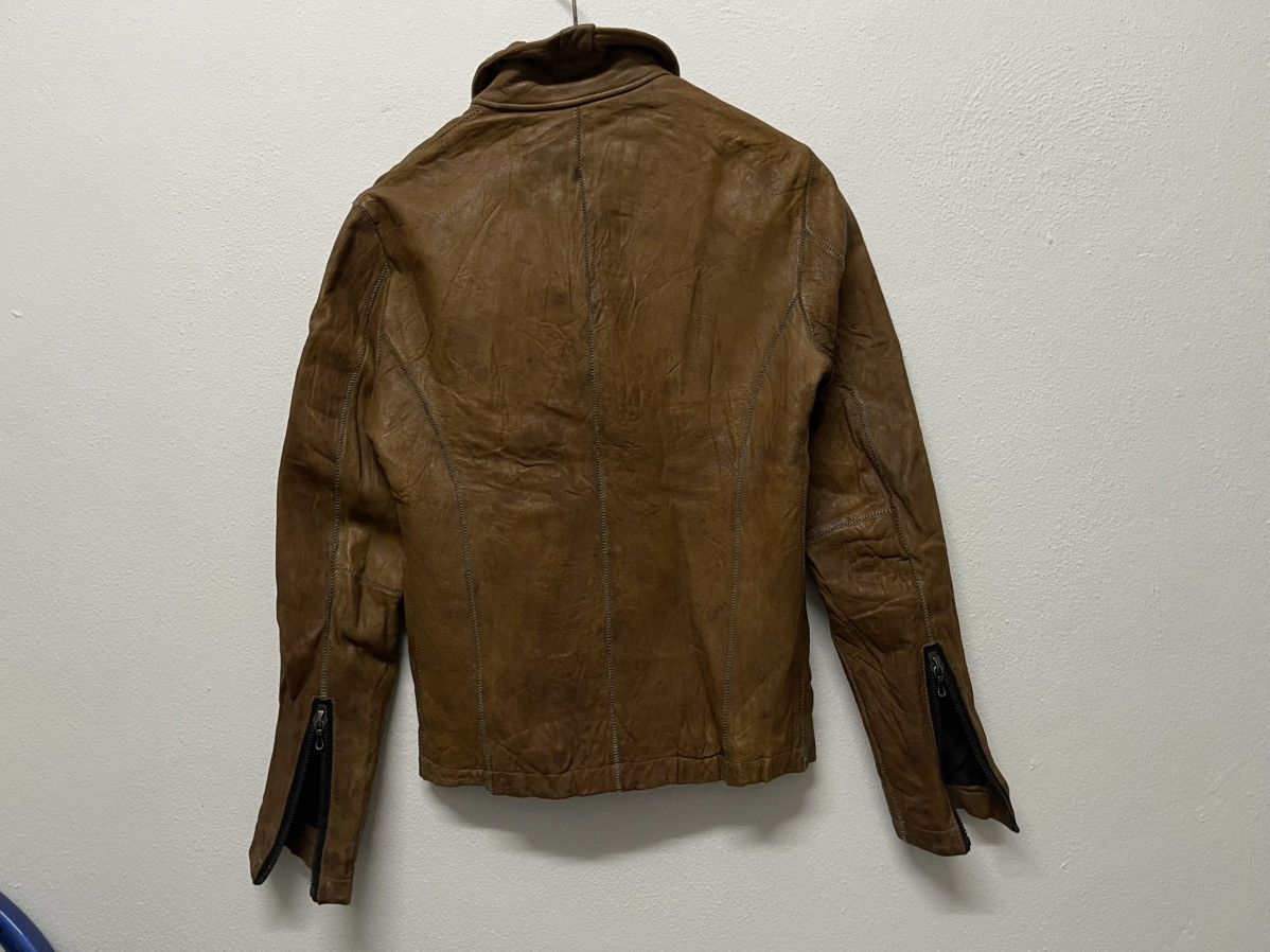 Shellac 2000s SHELLAC SHEEP SKIN BIKER LEATHER JACKET RARE Size US S / EU 44-46 / 1 - 3 Thumbnail