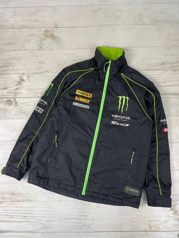 NASCAR × Vintage Vintage Monster Energy Yamaha Tech3 fleece jacket