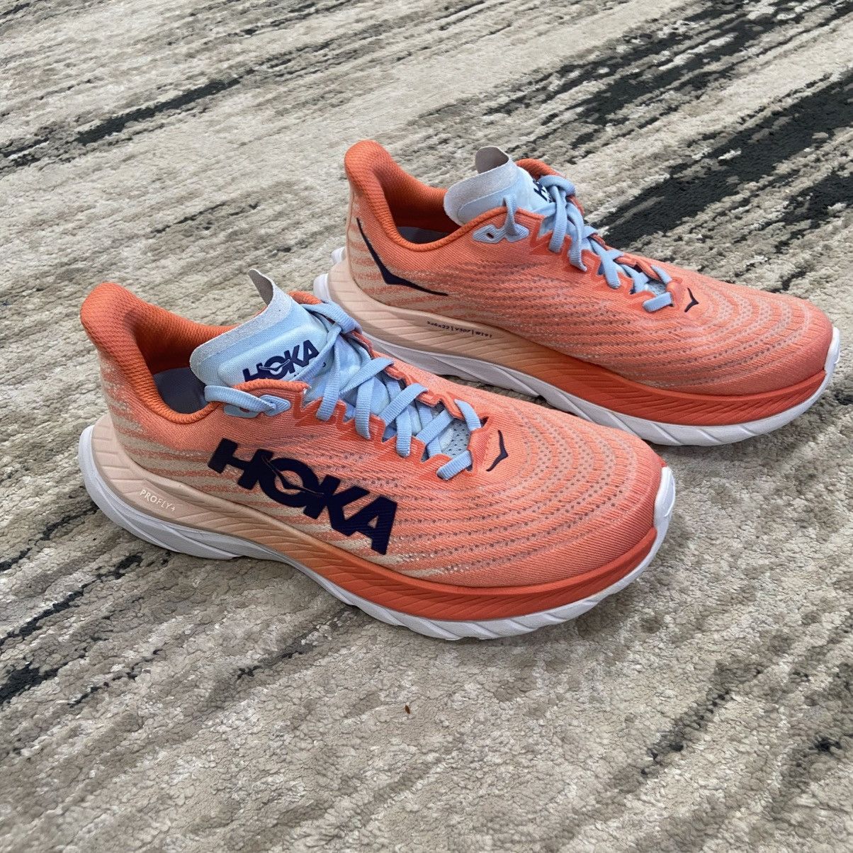 Hoka One One Mach 5 Womens Running Shoes Orange Size 7.5B