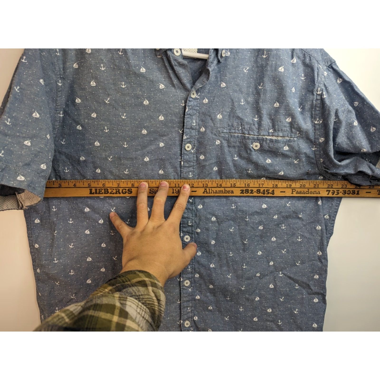 Vintage Cactus Shirt Slim Fit Men XL Short Sleeve Button Down Collared 100% Cotton Blue Logo Pockets Size US XL / EU 56 / 4 - 7 Thumbnail