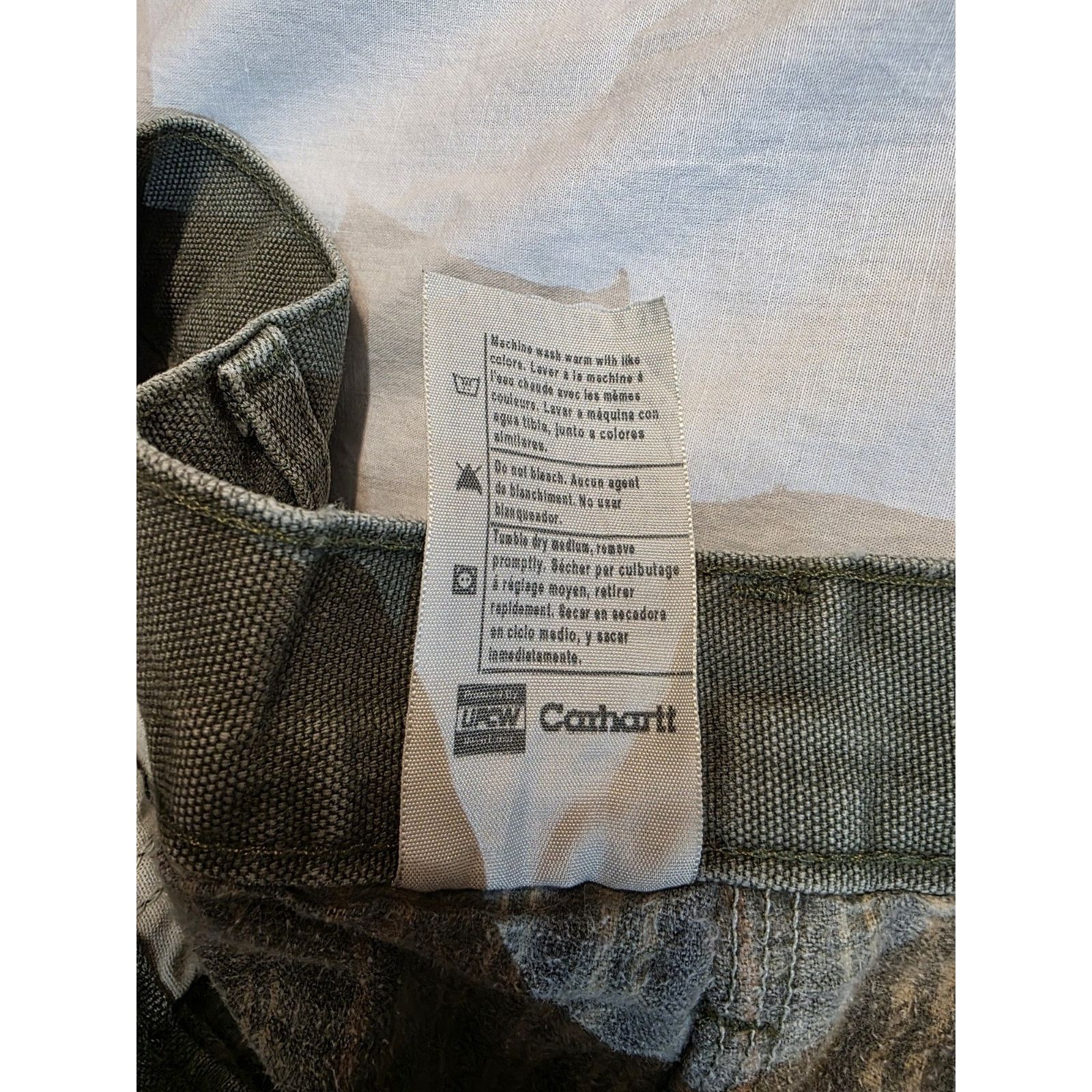 Carhartt Carhartt Men's Olive Green Size 36x32 Blanket Lined Jeans Size US 36 / EU 52 - 6 Thumbnail