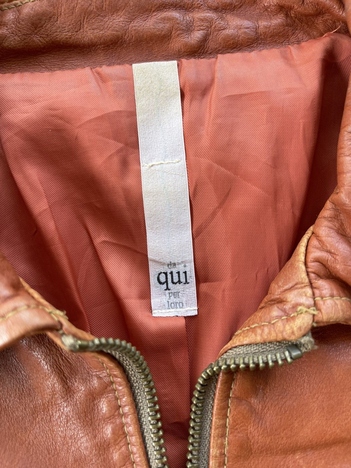Le Grande Bleu (L.G.B.) 🔥Vintage 2000's daquiperloro Buffalo Leather Jacket Size US S / EU 44-46 / 1 - 9 Thumbnail