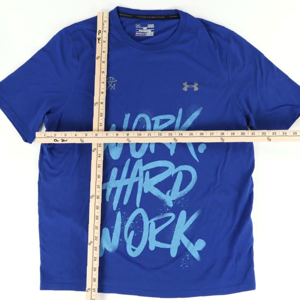 Under Armour Under Armour Shirt Blue Men's L Under Armour Work. Hard Threadborne Loose Solid T-Shirt Size US L / EU 52-54 / 3 - 3 Thumbnail