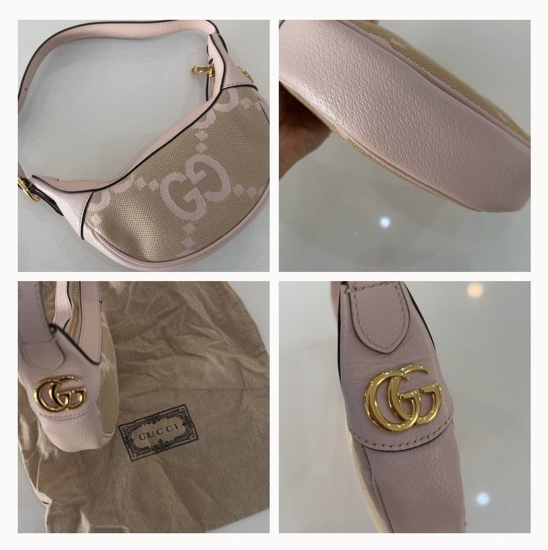 Gucci Gucci Half-Moon Ophidia bag in Pink and tan Size ONE SIZE - 1 Thumbnail