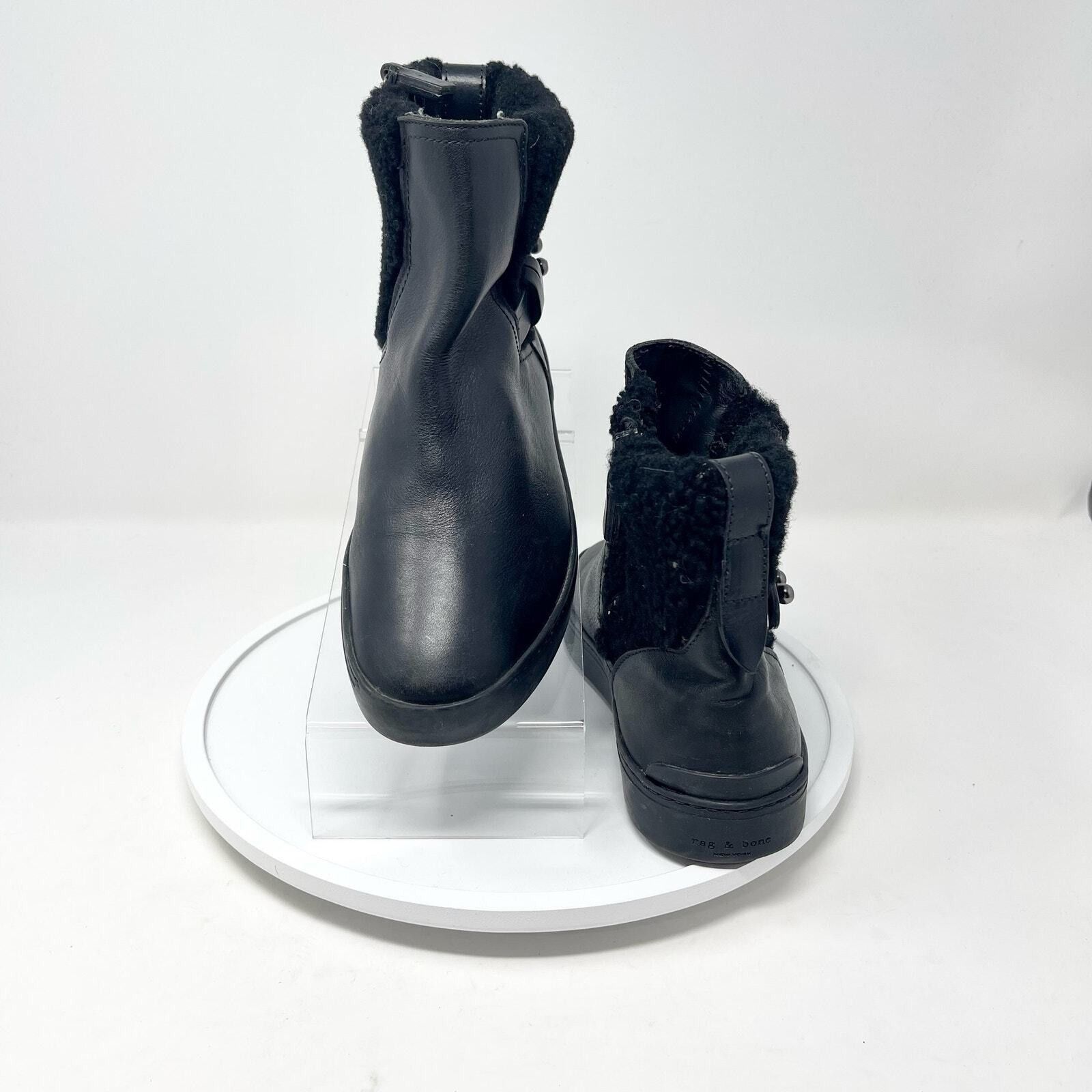 Rag & Bone rag & bone Size 36 / US 5 Shearling Farling Black Zip Ankle Size US 5 / IT 35 - 5 Thumbnail