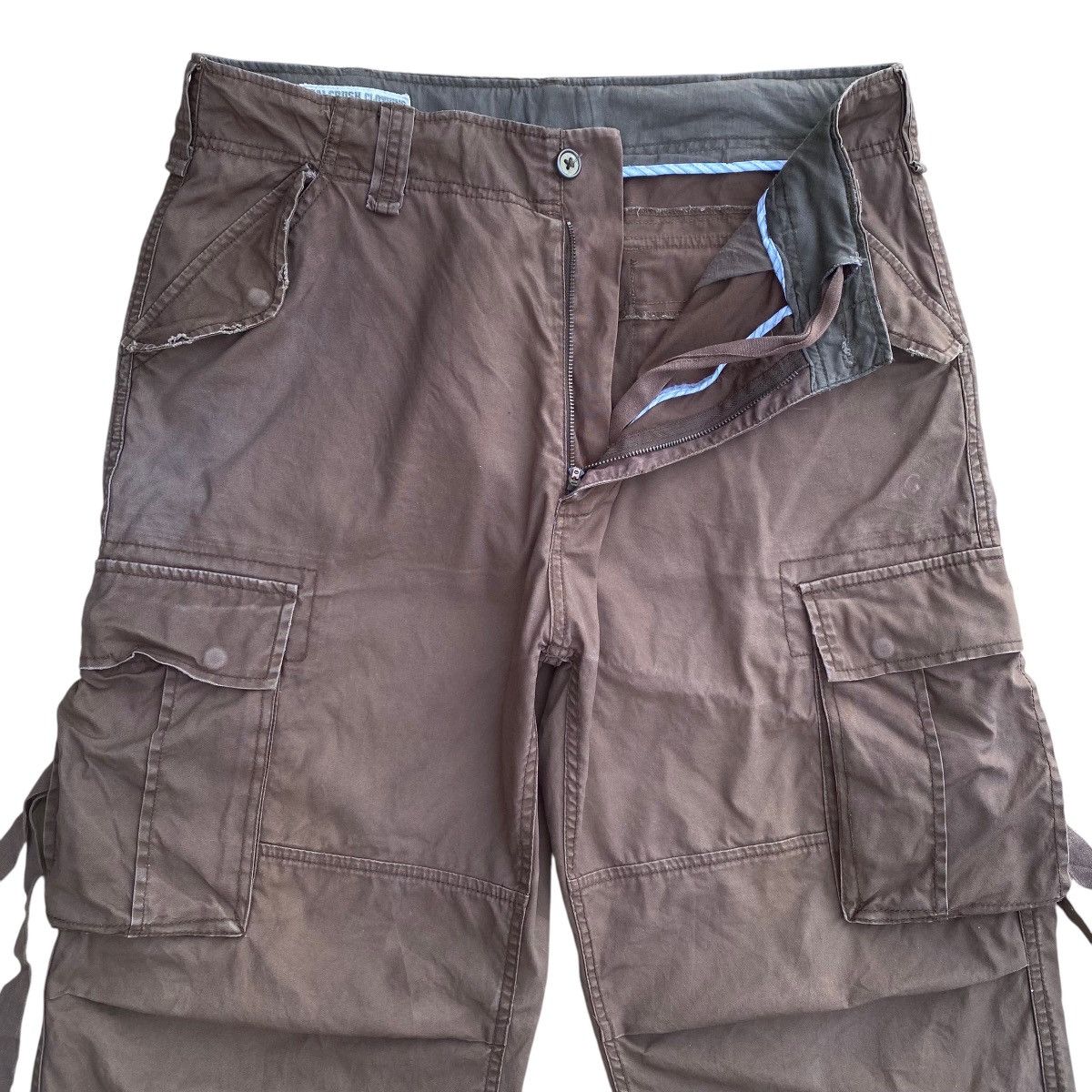 If Six Was Nine × Japanese Brand RealCrush Tactical Baggy Double Knee Bondage Cargo Pants Size US 35 - 8 Thumbnail