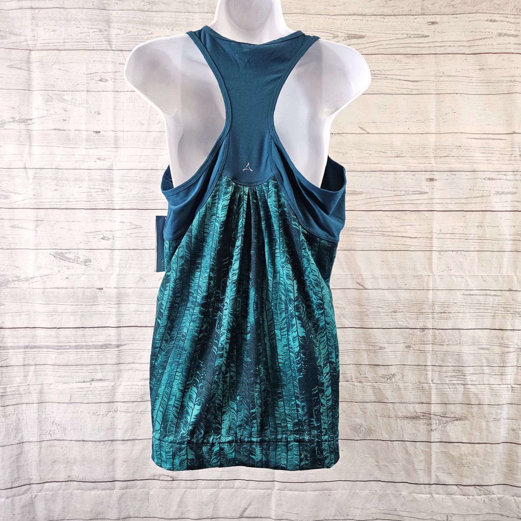 Vintage Aspire Tank Top Womens L Blue Teal Racerback Scoop Neck Shirt Sleeveless Activewear Womens togs Size L / US 10 / IT 46 - 4 Thumbnail