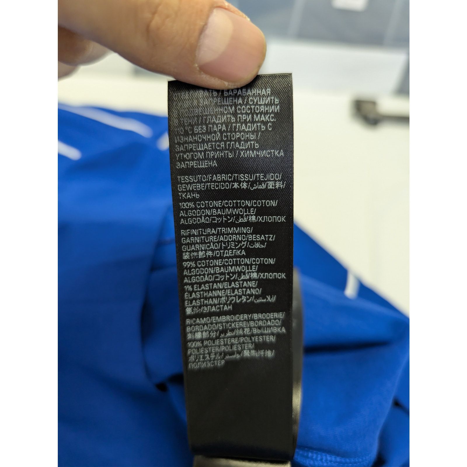 Balenciaga o1rshd1 Oversized Soccer T-Shirt Dry Jersey in Blue Size US M / EU 48-50 / 2 - 18 Thumbnail