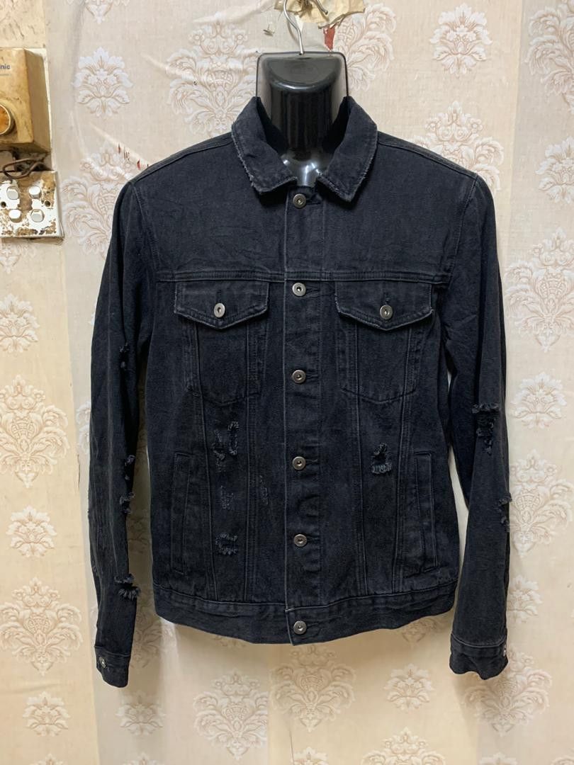 Forever 21 FOREVER 21 DENIM JACKET DISTRESSED OIL PAINTING GRAPHICS Size US M / EU 48-50 / 2 - 12 Thumbnail