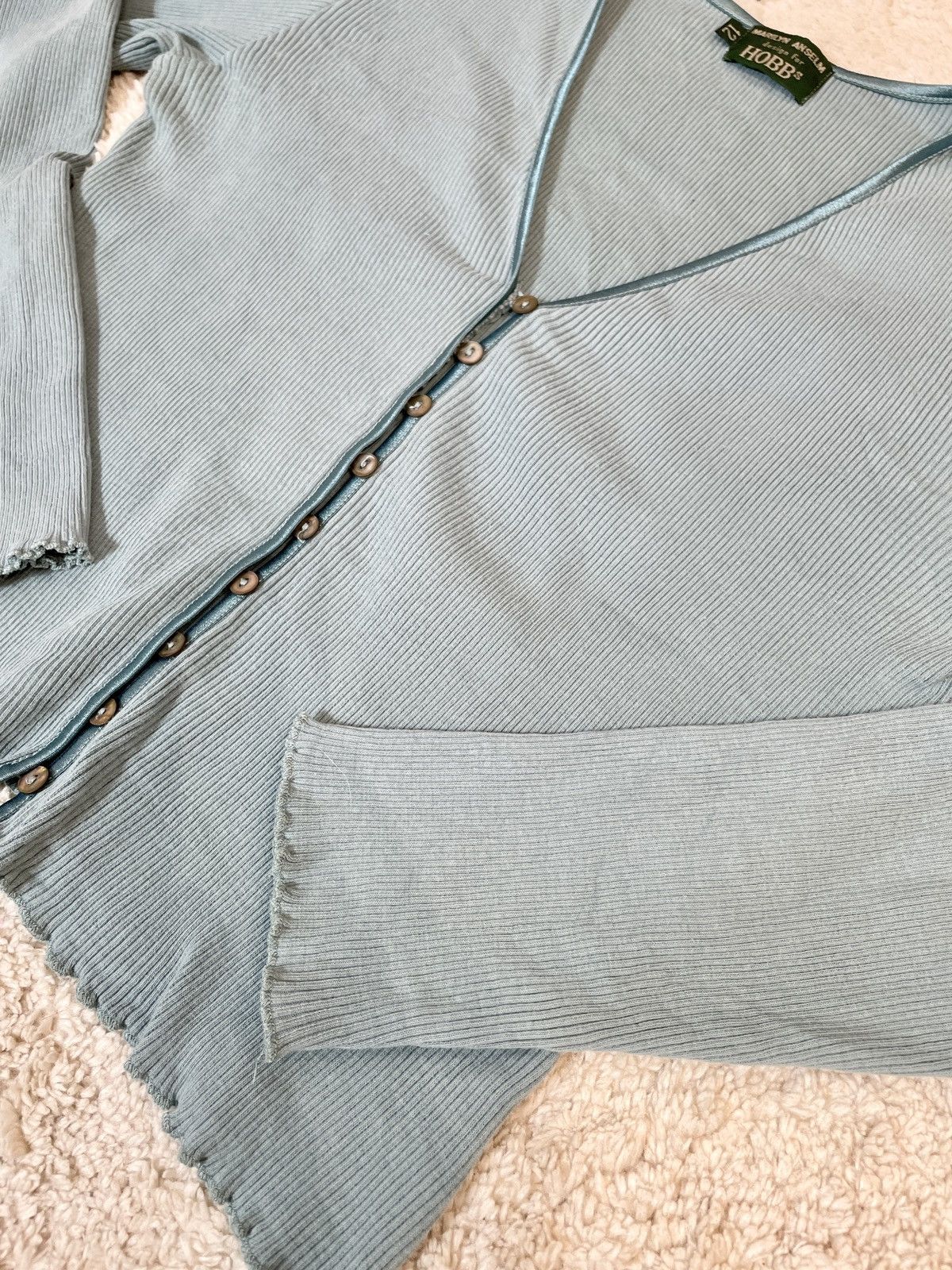 Hobbs London Hobbs basic blue blouse vintage LARGE Size L / US 10 / IT 46 - 4 Thumbnail
