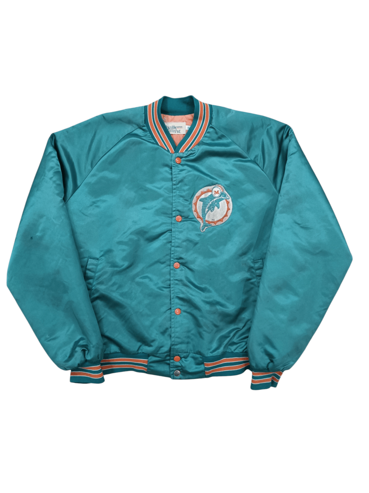 Chalk Line × Vintage Vintage Miami Dolphins Baseball Jacket Size US XL / EU 56 / 4 - 2 Thumbnail