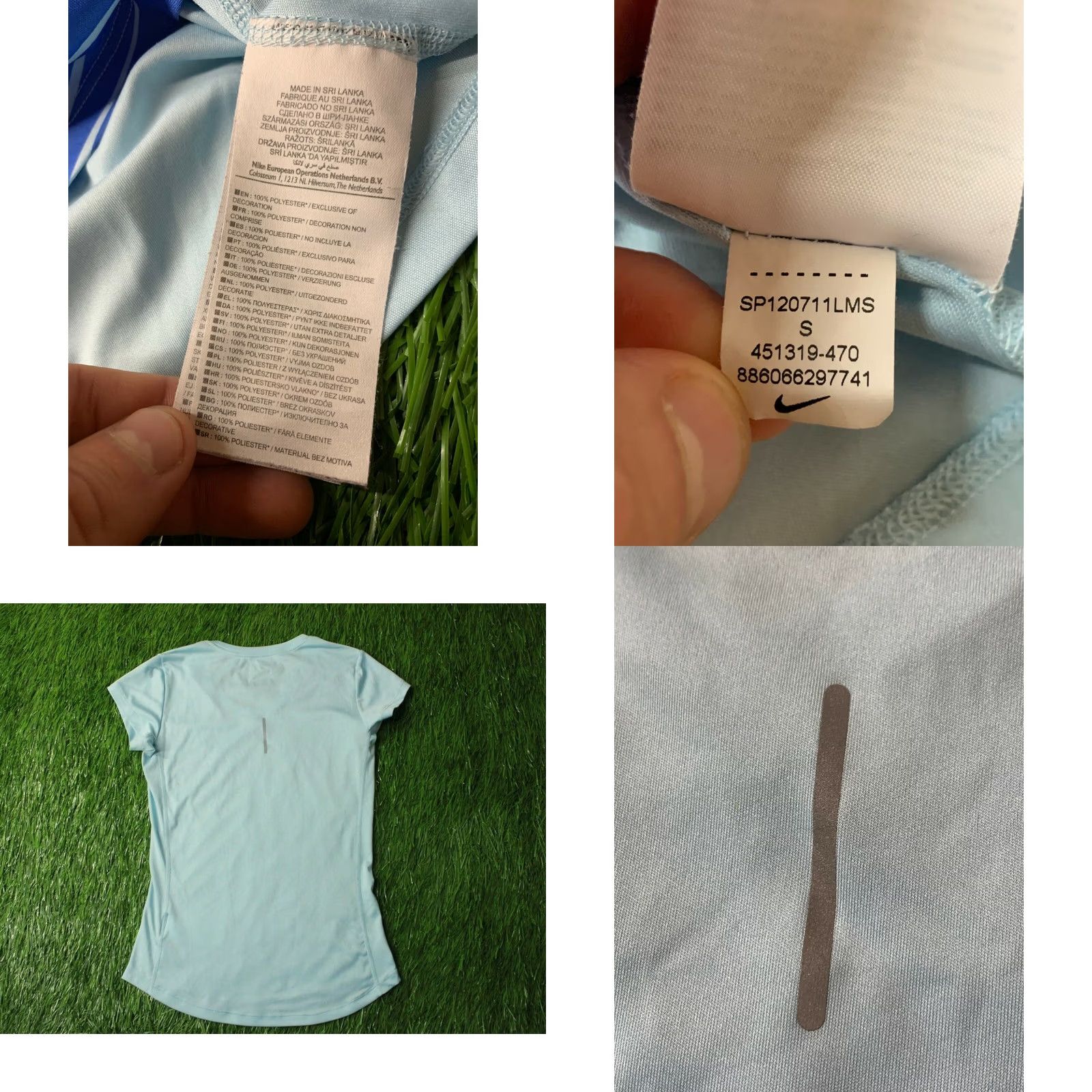 Nike NIKE RUN RUNNING DRI-FIT ORIGINAL WOMENS TRAINING SHIRT JERSEY TEE SIZE S BLUE Reflective Logos Training 90s Run Womens Size S / US 4 / IT 40 - 8 Thumbnail