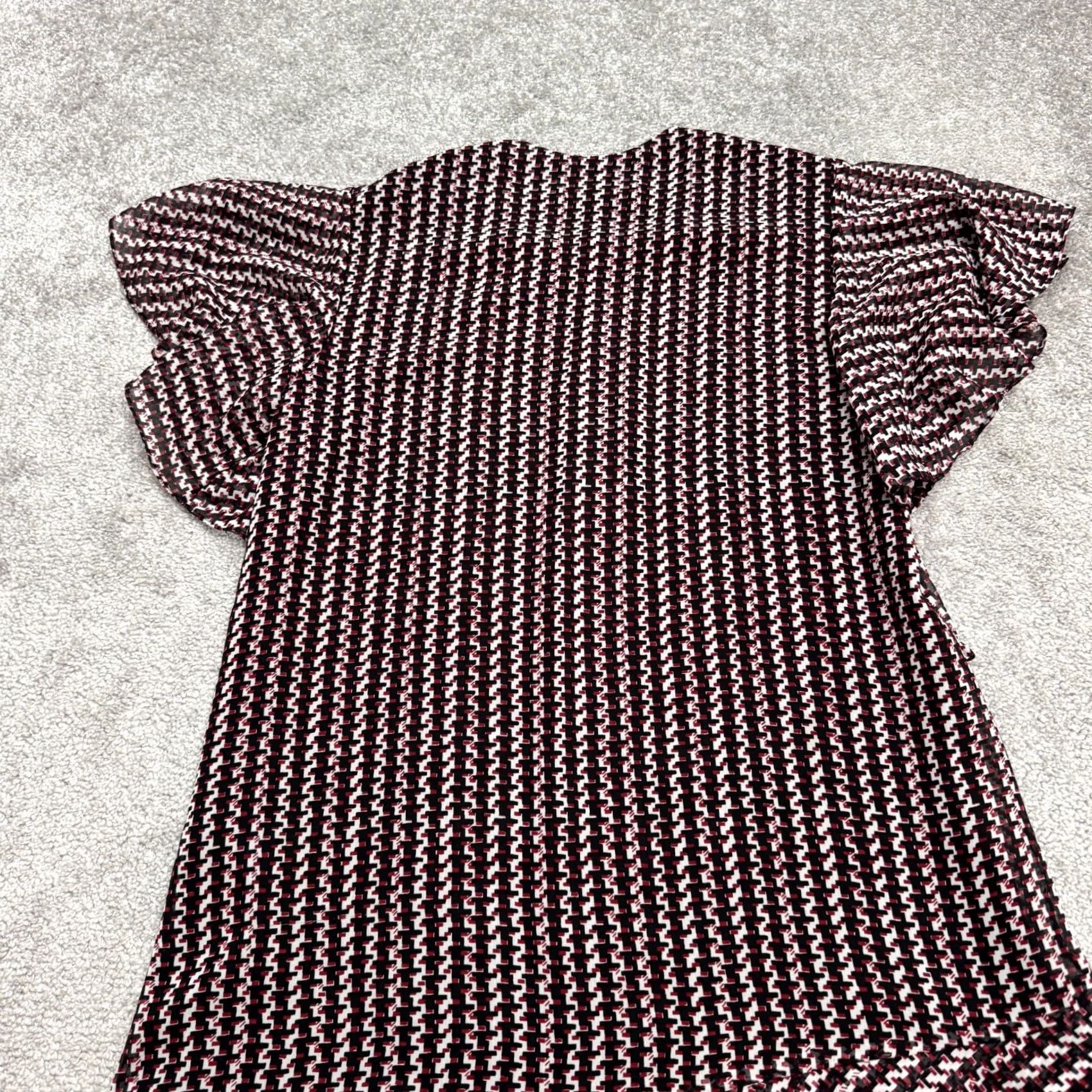 Reiss Reiss Anna Flutter Sleeve Flounce Mini Dress Womens 2 Multicolor Geometric Ruffle Shirt not applicable Size XS / US 0-2 / IT 36-38 - 4 Thumbnail