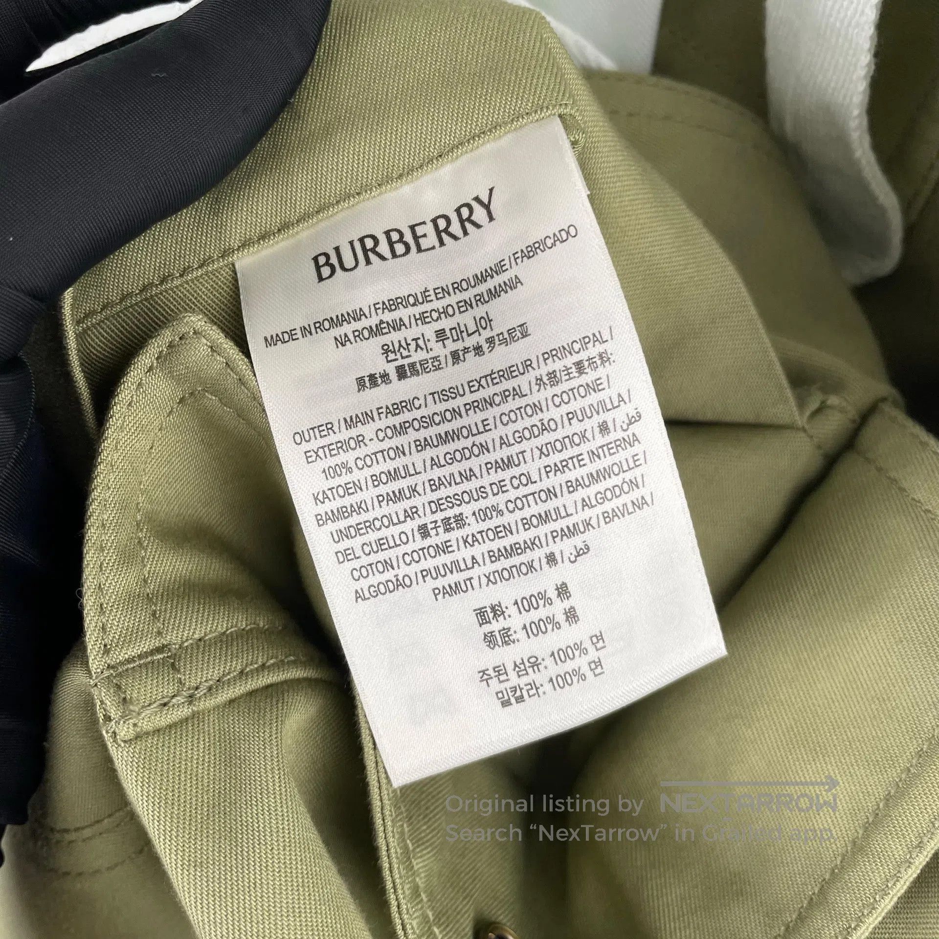 Burberry Burberry Chest Fox Embroidered Cursive Logo Letter Green S Size US XS / EU 42 / 0 - 8 Thumbnail