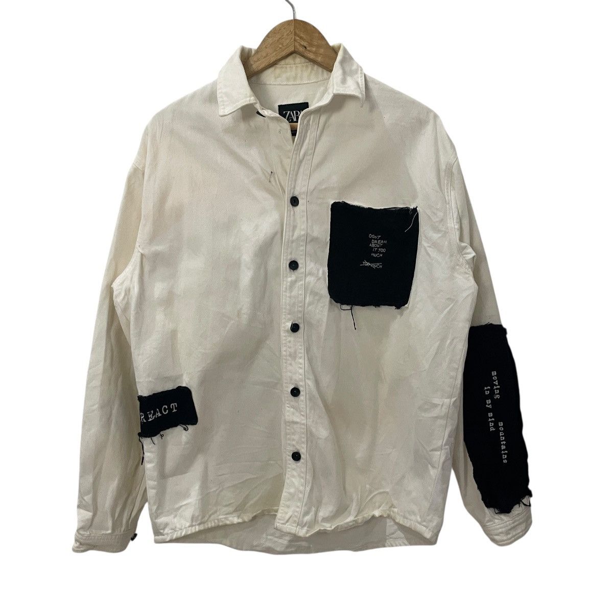 Zara Vintage Zara Punk Motive Denim Jacket Size US L / EU 52-54 / 3 - 1 Thumbnail