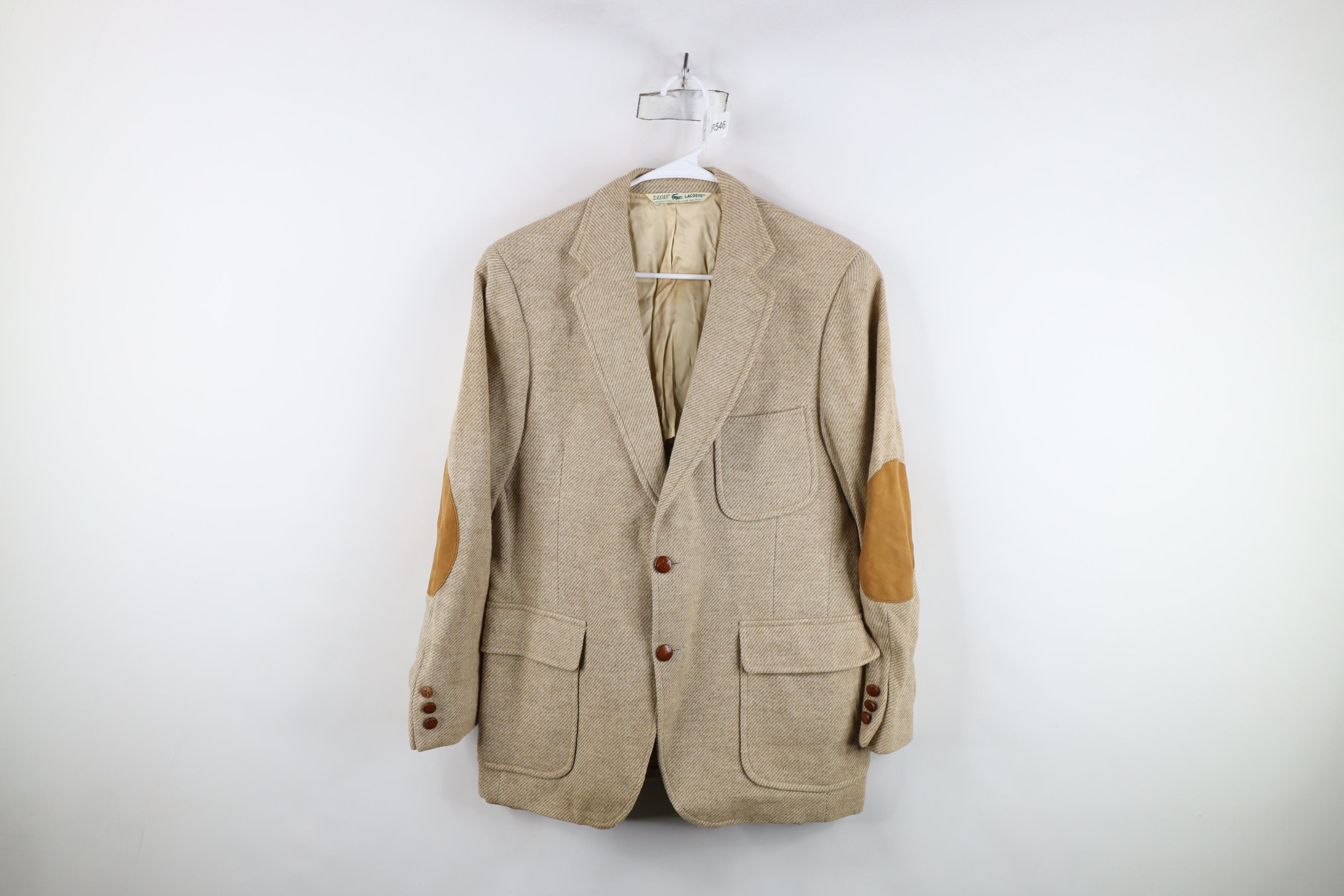 Lacoste Vintage 70s 80s Lacoste Elbow Patch Blazer Suit Jacket USA Size US XL / EU 56 / 4 - 1 Thumbnail