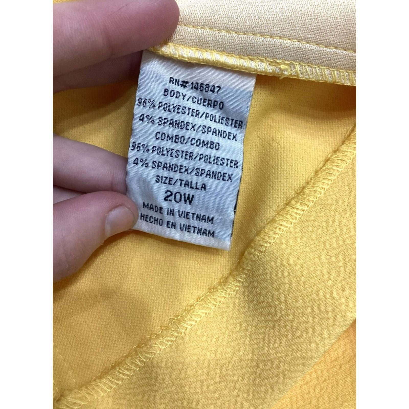 Vintage Maya Brooke Basic Jacket Womens 20W Yellow Blazer Size 3XL / US 20-22 - 5 Thumbnail