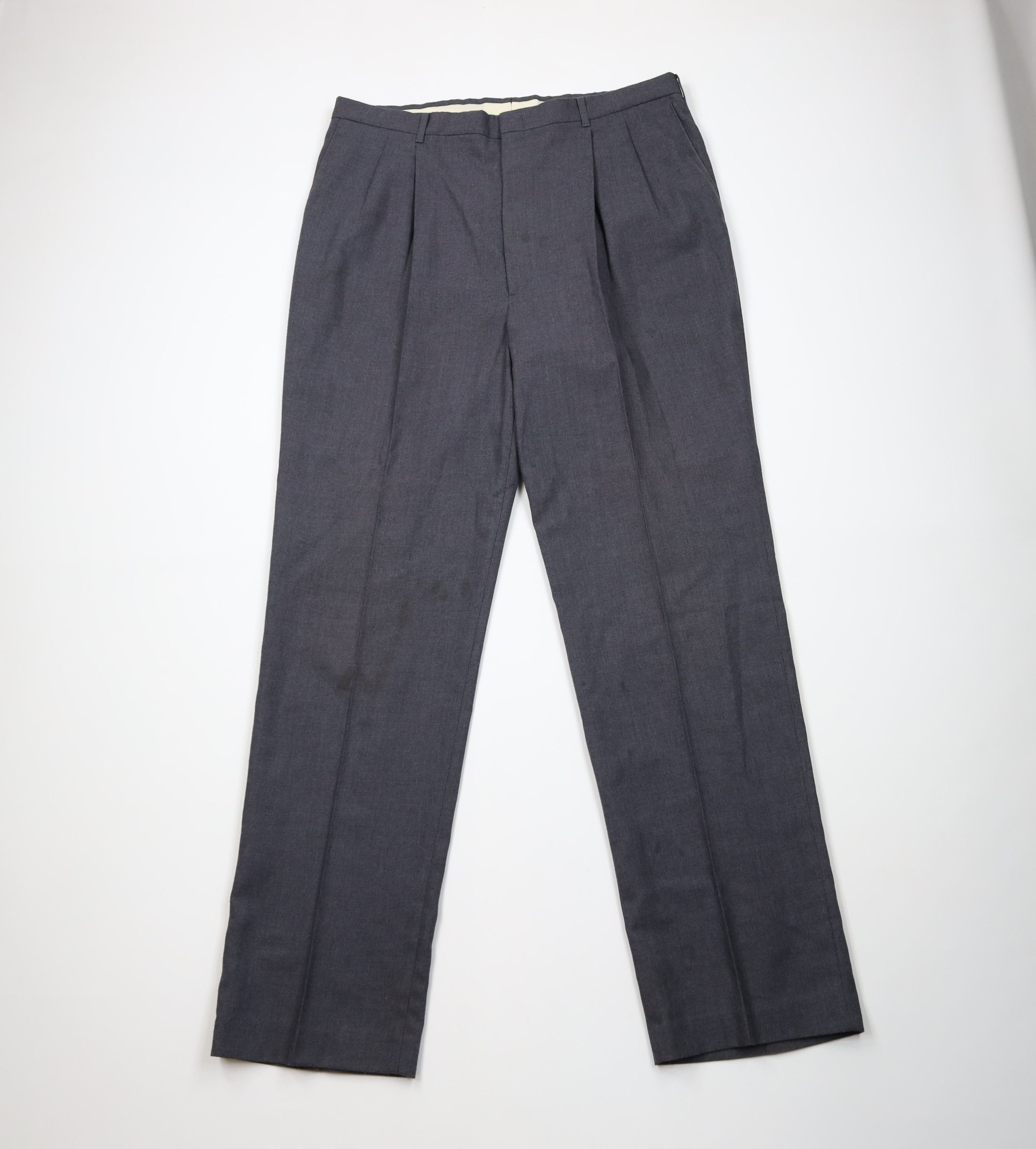 Vintage Vintage 70s Streetwear Worsted Wool Blend Wide Leg Pants USA Size US 38 / EU 54 - 1 Thumbnail