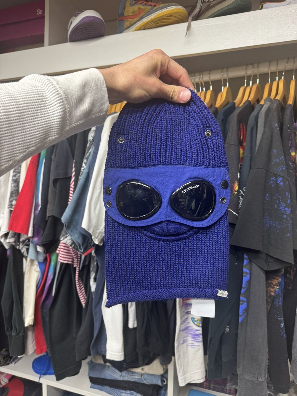 C.P. Company × Palace PALACE C.P COMPANY GOGGLE BALACLAVA BLUE