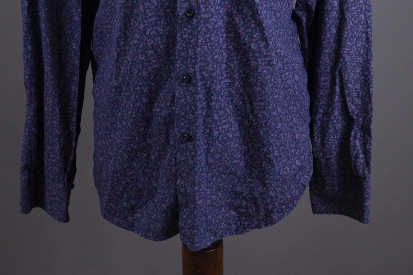 Designer Camiceria Partenopea Blue Floral Dress Shirt Size L Size US L / EU 52-54 / 3 - 2 Thumbnail