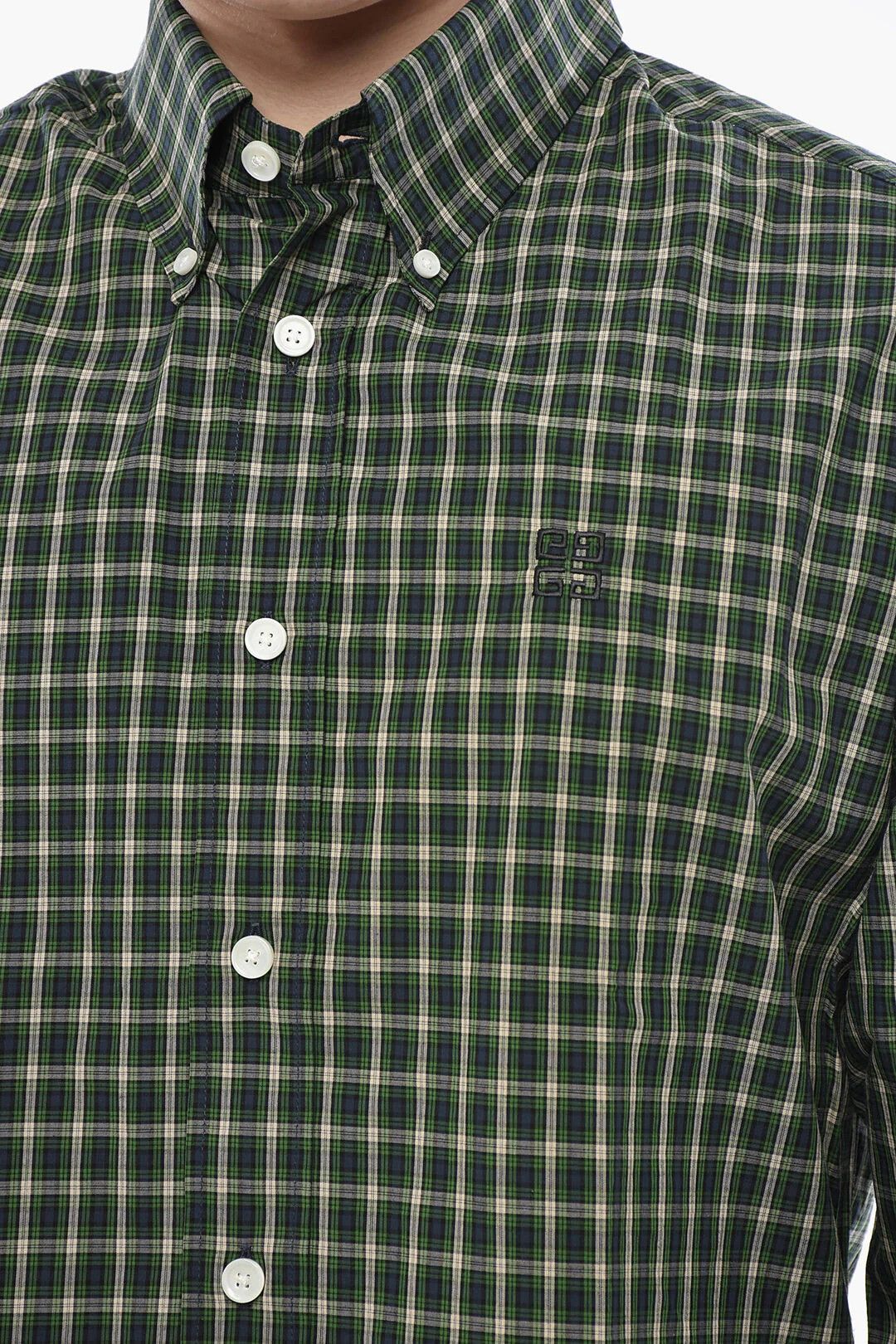 Givenchy og1mm0326 Button-Down Cotton Shirt in Multicolour Size US XS / EU 42 / 0 - 3 Thumbnail