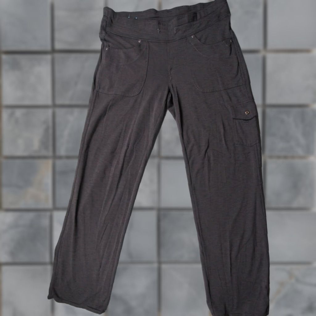 Vintage Kuhl Pants Womens 10 Gray Heather Mova Cargo Yoga Lounge Comfort Ladies FLAWS Size 32" / US 10 / IT 46 - 1 Thumbnail