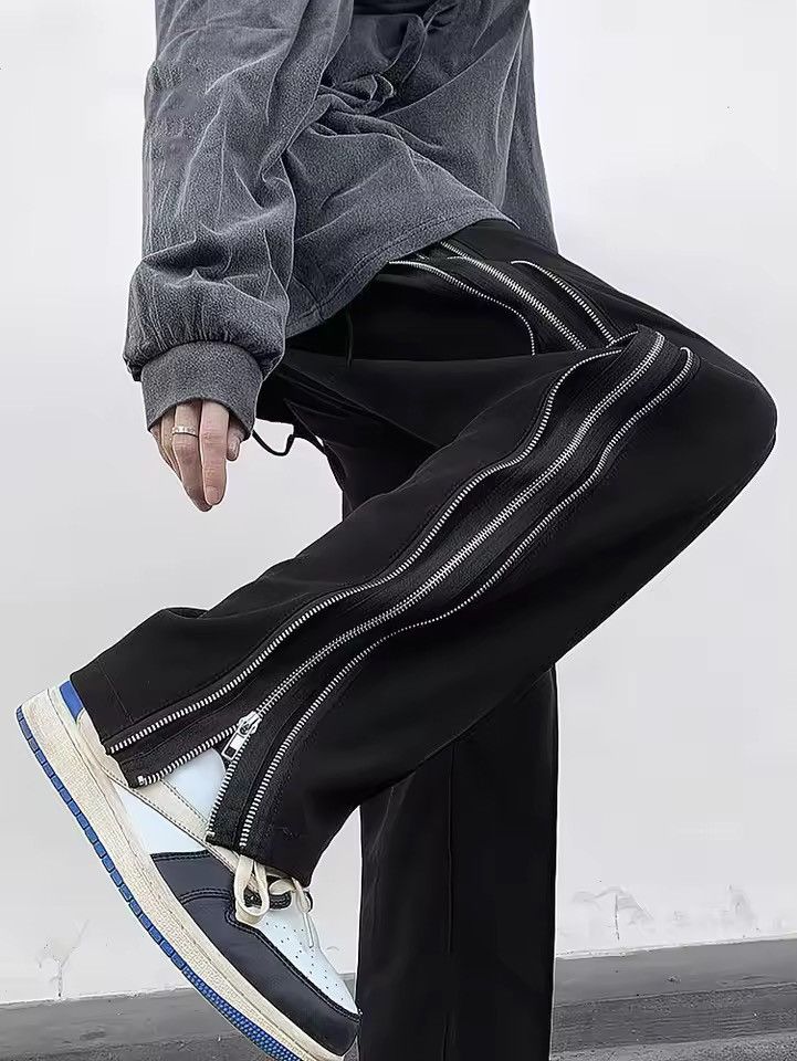 Japanese Brand Streetwear Loose Fit Stripe Lampas Y2K Sweatpants Size US 30 / EU 46 - 1 Thumbnail