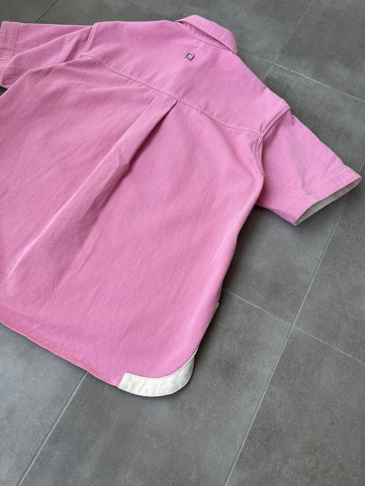 Wooyoungmi !DS! SS23 Wooyoungmi Pink Short Sleeve Boxy Shirt Size US M / EU 48-50 / 2 - 16 Thumbnail